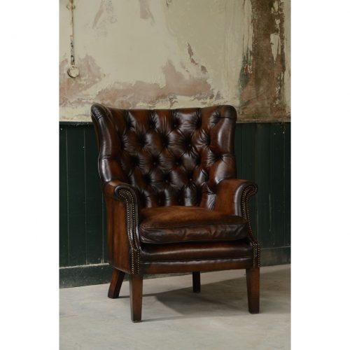 tetrad Nairn Collection chair leather brown