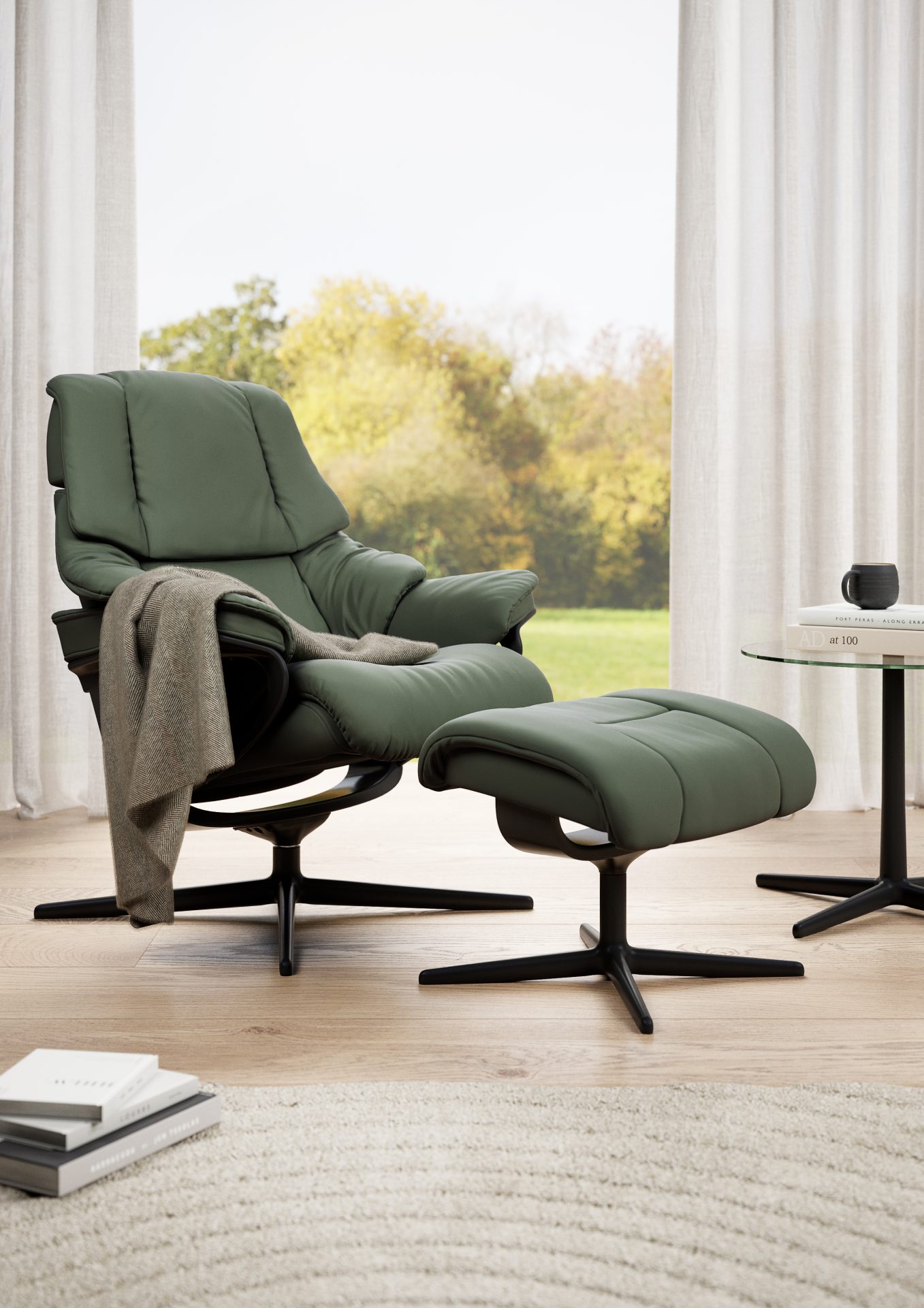 Stressless Reno Cross_Batick_Thyme_Green_Black