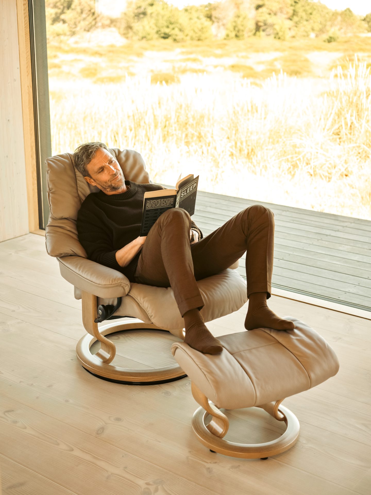 Stressless Reno M Classic Pal Sand Oak model_GM