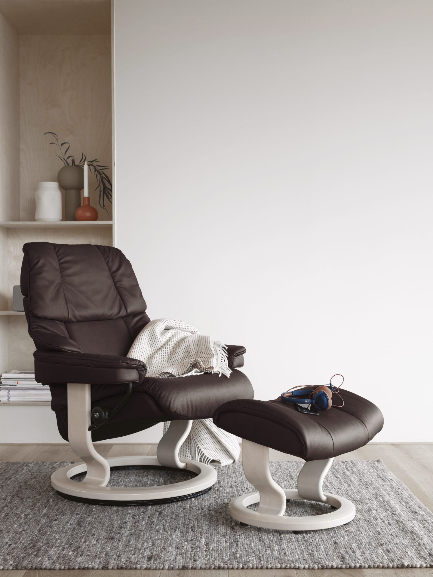 Stressless Reno_M_Paloma Chocolate Classic White wash