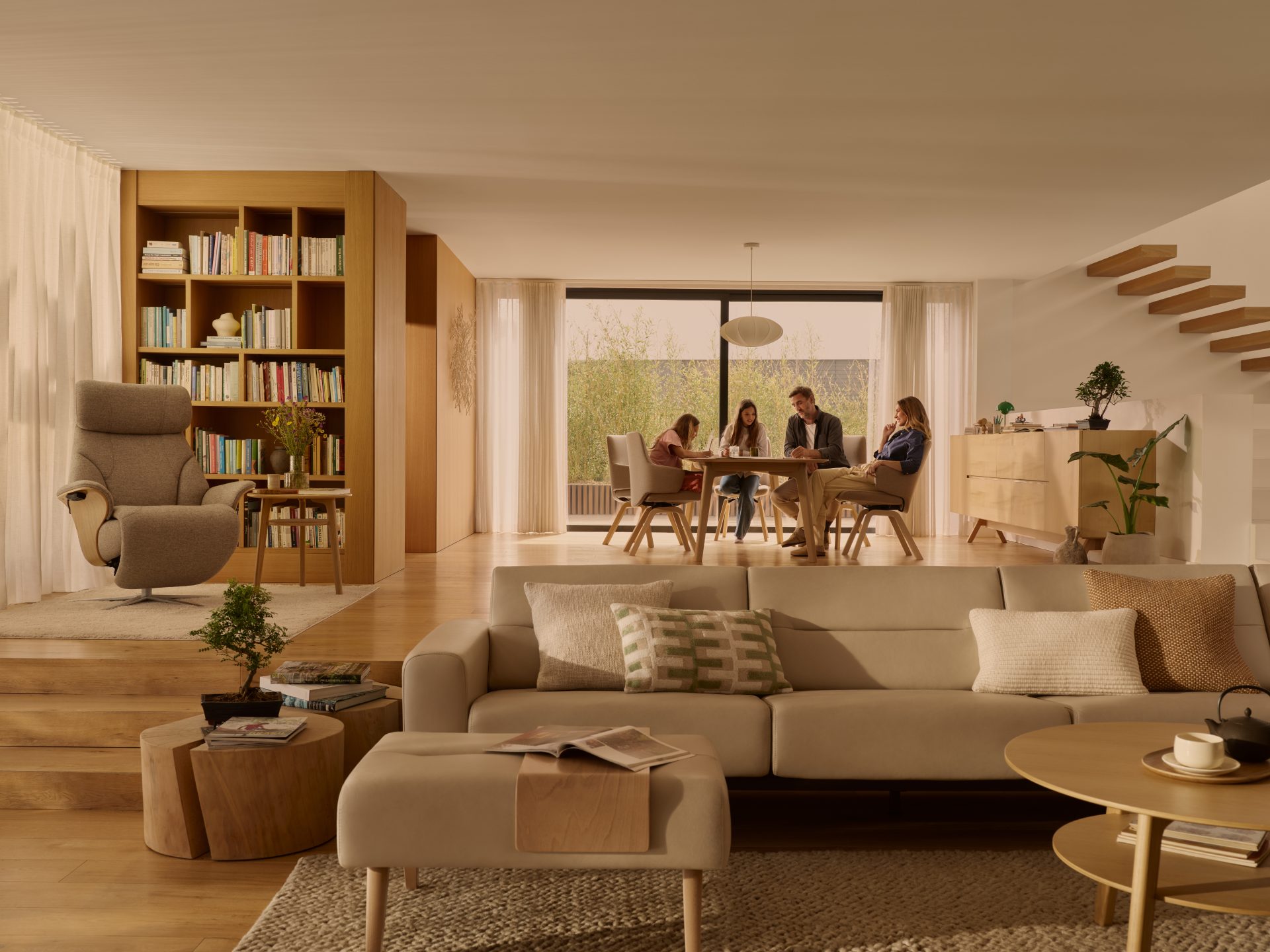 Stressless Stella Velaro Light Grey_Stressless Adam Clover Funghi_Stressless Laurel Calido Light Beige_KV