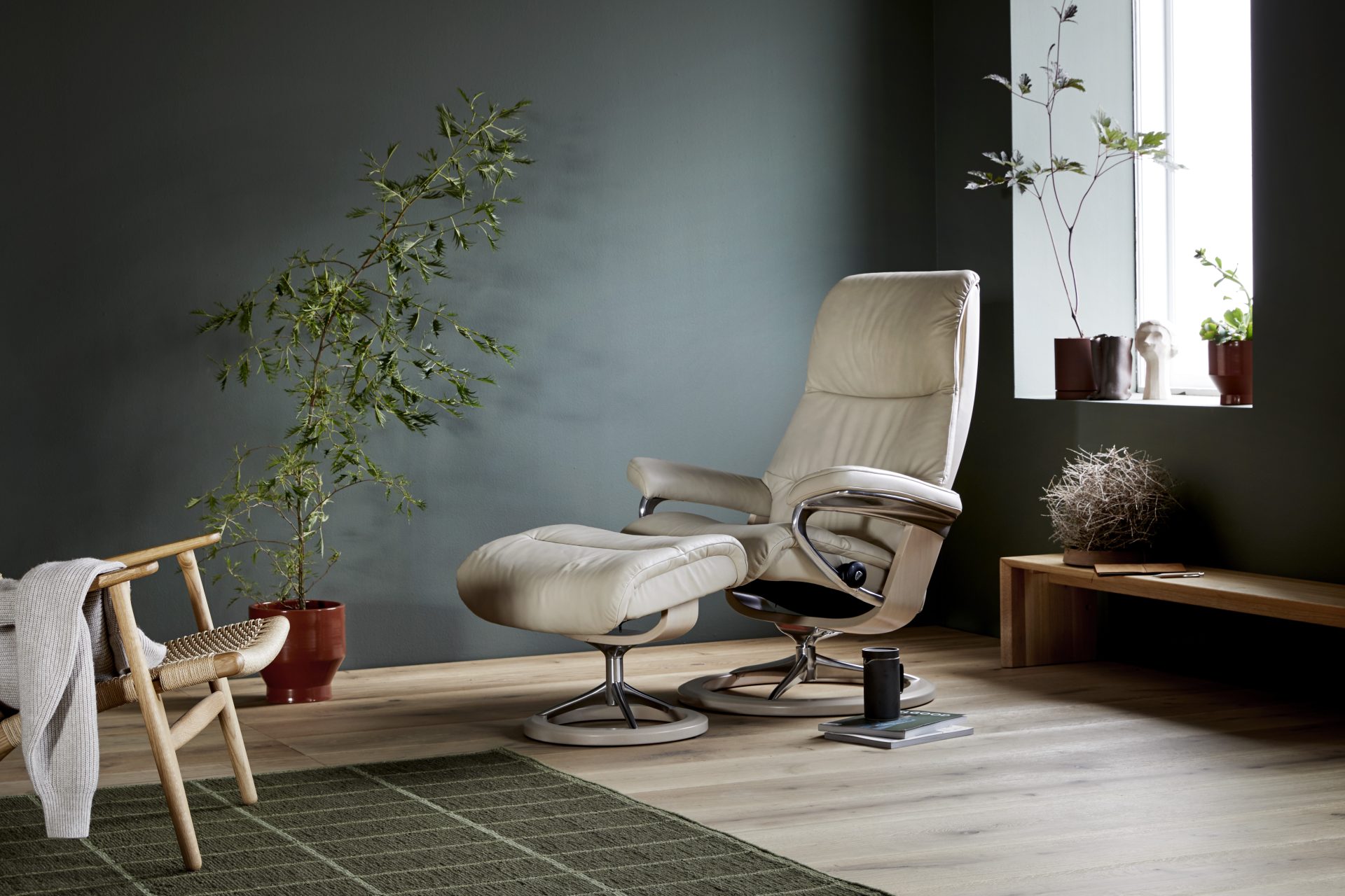 Stressless View_signature_ paloma fog_whitewash